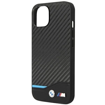 Etui BMW Leather Carbon na iPhone 14 Plus - czarne
