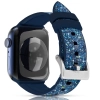 Kingxbar Crystal Fabric Band pasek bransoletka do Watch 6 / SE / 5 / 4 / 3 / 2 (40mm / 38mm) silikonowy pasek kryształowa opaska niebieski