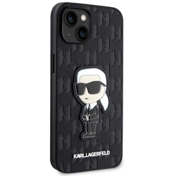 Etui Karl Lagerfeld Saffiano Monogram Ikonik na iPhone 14 - czarny