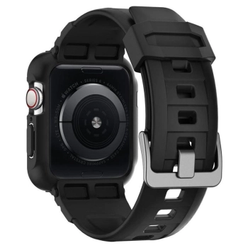 Etui z paskiem Spigen Rugged Armor Pro na Apple Watch 4 / 5 / 6 / 7 / 8 / SE (44/45 mm) - czarne