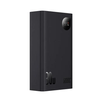 Baseus Adaman2 powerbank z wyświetlaczem cyfrowym 20000mAh 30W 2 x USB / 1x USB Typ C Power Delivery Quick Charge SCP, Oppo Super VOOC czarny (PPAD050