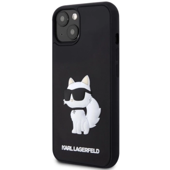 Etui Karl Lagerfeld Rubber Choupette 3D na iPhone 14 Plus - czarne