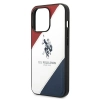 Etui U.S. Polo Assn. Tricolor Embossed na iPhone 14 Pro Max - białe
