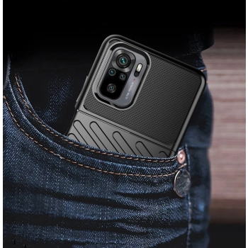 Thunder Case elastyczne pancerne etui pokrowiec Xiaomi Redmi 10 czarny