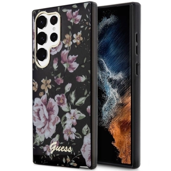 Etui Guess Flower Collection na Samsung Galaxy S23 Ultra - czarne