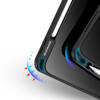 Dux Ducis Magi etui do iPad Air (5. generacji) / (4. generacji) pokrowiec smart cover z podstawką i schowkiem na Apple Pencil czarny