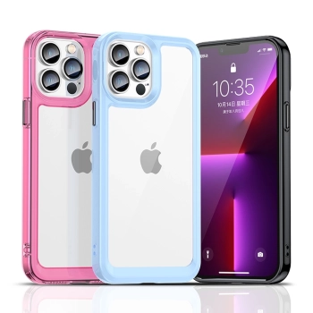 Outer Space Case etui do iPhone 12 Pro sztywny pokrowiec z żelową ramką niebieski
