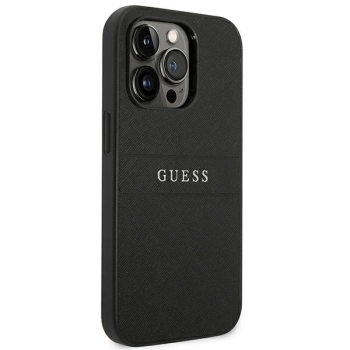 Etui Guess Saffiano Strap na iPhone 14 Pro - czarne