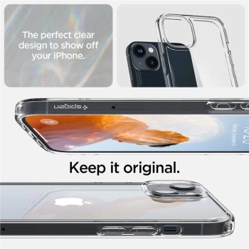 Etui Spigen Ultra Hybrid na iPhone 14 - przezroczyste