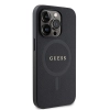 Etui Guess Saffiano MagSafe do iPhone 15 Pro - czarne