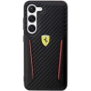 Etui Ferrari Carbon Contrast Edges na Samsung Galaxy S23+ - czarne
