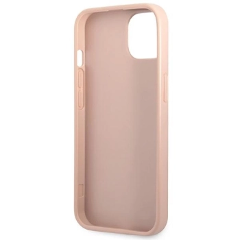 Etui Guess Saffiano Triangle Logo na iPhone 14 Plus - różowe