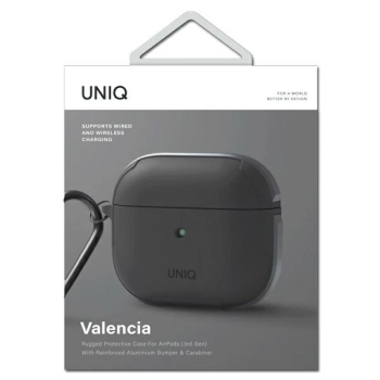 Etui UNIQ Valencia na AirPods 3 - szare