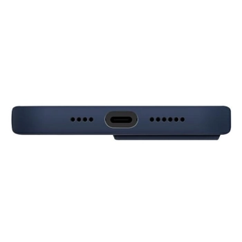 Etui Uniq Lino na iPhone 14 Plus - niebieskie