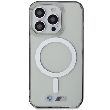 Etui BMW Silver Ring MagSafe na iPhone 14 Pro Max - przezroczyste