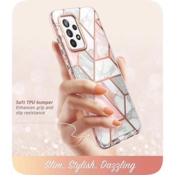 Etui Supcase Cosmo na Samsung Galaxy A33 5G - różowy marmur