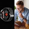 Kingxbar CYF148 2w1 pancerne etui Apple Watch SE, 6, 5, 4 (44 mm) ze stali nierdzewnej z paskiem srebrne