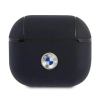 Etui BMW Genuine Leather Silver Logo na AirPods 3 - granatowe