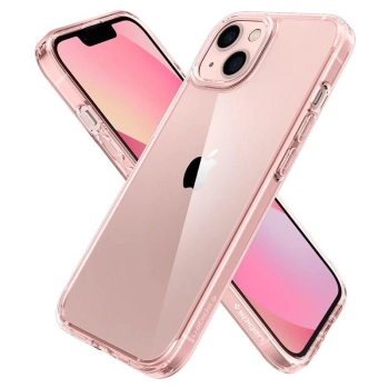 Etui Spigen Ultra Hybrid na iPhone 13 - różowo-przezroczyste