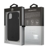 Etui Mercedes Leather Meshed Metal Logo na iPhone 13 - czarne