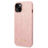 Etui Guess Glitter Script na iPhone 14 - różowe