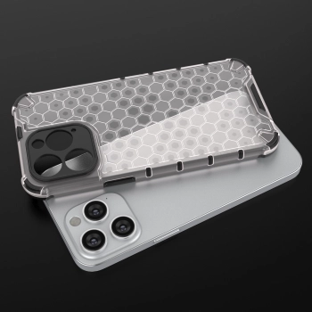 Honeycomb etui iPhone 14 Pro pancerny hybrydowy pokrowiec niebieskie