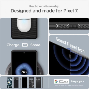 Etui Spigen Liquid Air na Google Pixel 7 - czarny mat