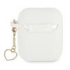 Etui Guess Silicone Charm Heart Collection na AirPods 1/2 - białe