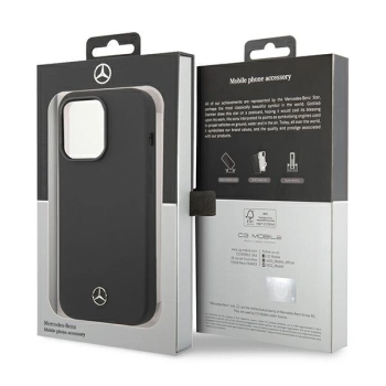 Etui Mercedes Silicone Line MagSafe na iPhone 14 Pro - czarne