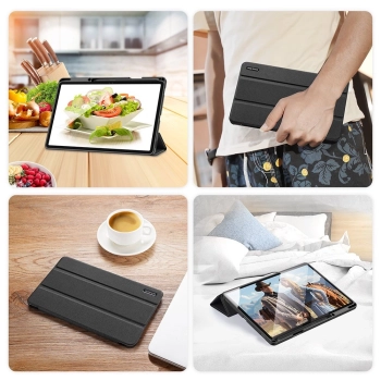 DUX DUCIS Domo składany pokrowiec etui na tablet z funkcją Smart Sleep podstawka Samsung Galaxy Tab S7 FE / Tab S7+ (S7 Plus) / Tab S8+ (S8 Plus) czar