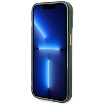 Etui Guess Gold Outline Translucent MagSafe na iPhone 14 Pro Max - zielone
