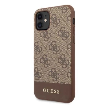 Etui Guess 4G Stripe Collection na iPhone 11 / Xr - brązowe