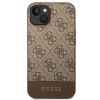 Etui Guess 4G Stripe Collection na iPhone 14 Plus - brązowe