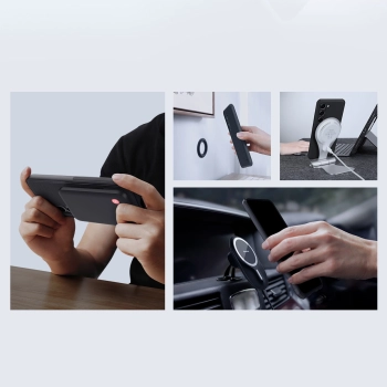 Nillkin Super Frosted Shield Pro Magnetic Case etui Samsung Galaxy S23 z MagSafe pancerny pokrowiec czarne