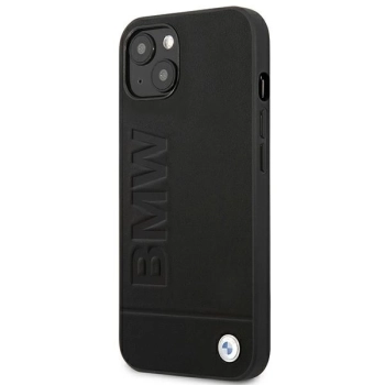 Etui BMW Leather Stamp na iPhone 14 - czarne