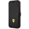 Etui Ferrari Leather Curved Line na iPhone 13 Pro - czarne