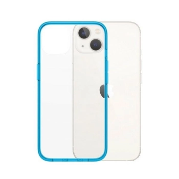 Etui PanzerGlass ClearCase antybakteryjne z certyfikatem Military Grade na iPhone 13 / 14 / 15 - przezroczysto-niebieskie