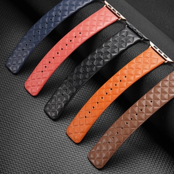 Dux Ducis Strap skórzany pasek do Watch 7 / 6 / 5 / 4 / 3 / 2 / SE (45 / 44 / 42mm) opaska bransoleta bransoletka z naturalnej skóry czerwony (Enland
