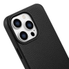 iCarer Litchi Premium Leather Case skórzane etui iPhone 14 Pro magnetyczne z MagSafe czarny (WMI14220710-BK)