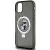 Etui Karl Lagerfeld Ring Stand Karl&Choupettte MagSafe na iPhone 11 / Xr - czarne