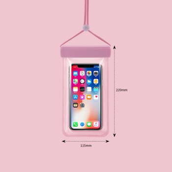 Wodoodporne etui na telefon 115 mm x 220 mm torebka na basen plażę czarny