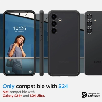 Etui Spigen Ultra Hybrid na Samsung Galaxy S24 - przezroczysto-czarne
