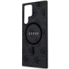 Etui Guess 4G Collection Leather Metal Logo MagSafe na Samsung Galaxy S24 Ultra - czarne