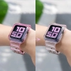 Strap Light Set silikonowa opaska pasek bransoleta bransoletka etui do zegarka Watch 6 44mm / Watch 5 44mm / Watch 4 44mm / Watch SE 44mm niebieski