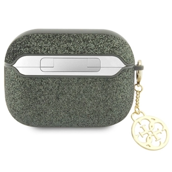 Etui Guess Glitter Flake 4G Charm na AirPods Pro 2 - zielone