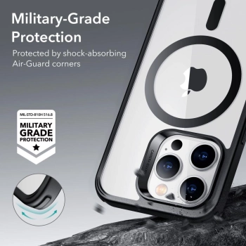 Etui ESR Classic Hybrid Halolock z MagSafe na iPhone 14 Pro Max - przezroczysto-czarne