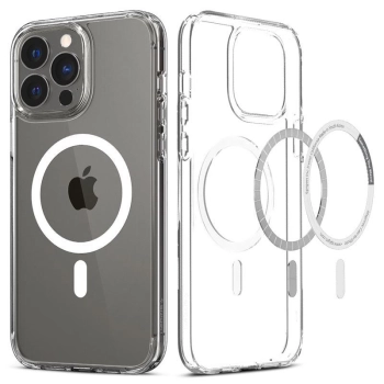 Etui Spigen Ultra Hybrid Mag z MagSafe na iPhone 13 Pro Max - białe