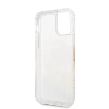 Etui Guess Gradient Liquid Glitter Circle Logo na iPhone 11 Pro Max - przezroczyste