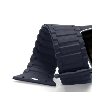 Dux Ducis Strap (Armor Version) pasek Apple Watch SE, 9, 8, 7, 6, 5, 4, 3, 2, 1 (41, 40, 38 mm) silikonowa magnetyczna opaska bransoleta niebieski