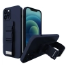 Rope case żelowe etui ze smyczą łańcuszkiem torebka smycz Samsung Galaxy A21S niebieski